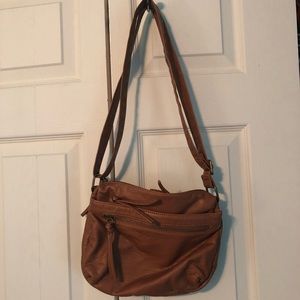 Brown leather purse